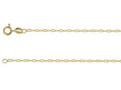 14ct Yellow Gold Plated 1.8mm Flat Filed Oval Trace Chain 18"/45cm Unhallmarked