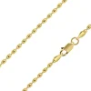 14ct Yellow Gold Plated 2.3mm Oval Bead Chain 18"/45cm Unhallmarked