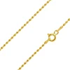 14ct Yellow Gold Plated 1.5mm Oval Bead Chain 18"/45cm Unhallmarked