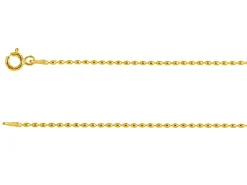 14ct Yellow Gold Plated 1.5mm Oval Bead Chain 18"/45cm Unhallmarked