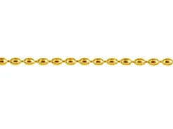14ct Yellow Gold Plated 1.5mm Oval Bead Chain 18