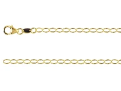14ct Yellow Gold Plated 3.6mm Oval Trace Chain 18"/45cm Unhallmarked