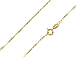 14ct Yellow Gold Plated 1.5mm Oval Trace Chain 18"/45cm Unhallmarked