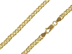 14ct Yellow Gold Plated 4.5mm Oval Trace Chain 18"/45cm Unhallmarked