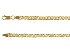 14ct Yellow Gold Plated 4.5mm Oval Trace Chain 18"/45cm Unhallmarked