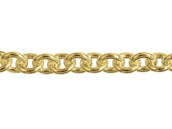 14ct Yellow Gold Plated 4.5mm Oval Trace Chain 18