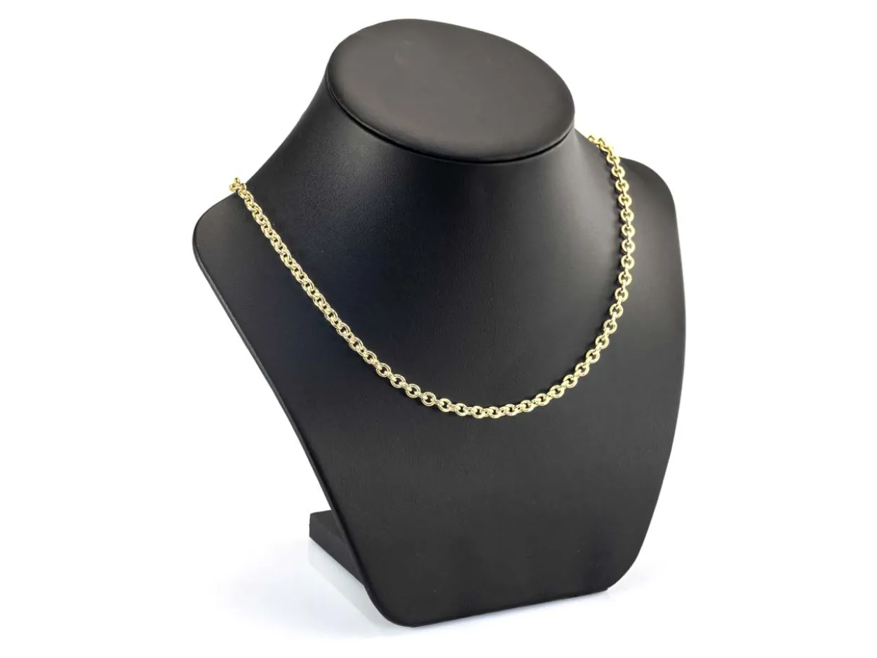 14ct Yellow Gold Plated 4.5mm Oval Trace Chain 18"/45cm Unhallmarked