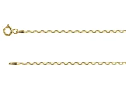 14ct Yellow Gold Plated 1.7mm Paperclip Chain 18"/45cm Unhallmarked