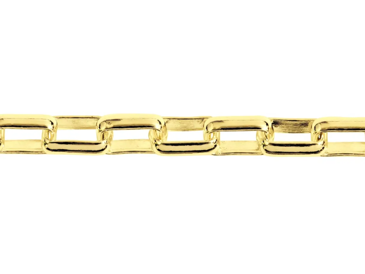 14ct Yellow Gold Plated 4.1mm Paperclip Chain 18"/45cm Unhallmarked