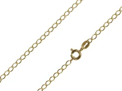 14ct Yellow Gold Plated 2.4mm Rhombus Curb Chain 18"/45cm Unhallmarked