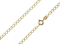 14ct Yellow Gold Plated 3.0mm Rhombus Curb Chain 18"/45cm Unhallmarked
