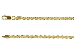 14ct Yellow Gold Plated 3.4mm Rope Chain 18"/45cm Unhallmarked