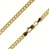 14ct Yellow Gold Plated 4.5mm Round Curb Chain 18"/45cm Unhallmarked