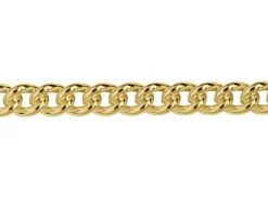 14ct Yellow Gold Plated 4.5mm Round Curb Chain 18