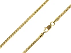 14ct Yellow Gold Plated 2.4mm Round Snake Chain 18"/45cm Unhallmarked