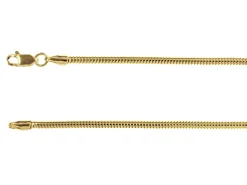 14ct Yellow Gold Plated 2.4mm Round Snake Chain 18"/45cm Unhallmarked