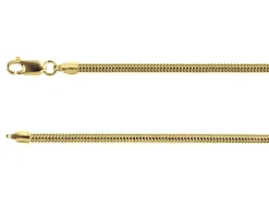 14ct Yellow Gold Plated 3.0mm Round Snake Chain 18"/45cm Unhallmarked