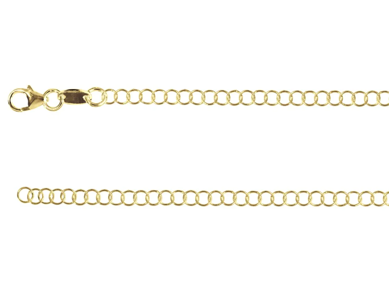 14ct Yellow Gold Plated 3.4mm Round Trace Chain 18"/45cm Unhallmarked