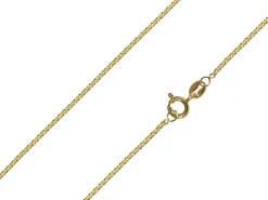 14ct Yellow Gold Plated 1.4mm Tight Round Trace Chain 18"/45cm Unhallmarked
