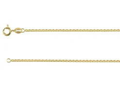 14ct Yellow Gold Plated 1.8mm Tight Round Trace Chain 18"/45cm Unhallmarked