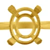 9ct Yellow Gold Ring Single Stone Oval Hallmarked Stone Size 10x8mm Size M