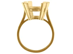 9ct Yellow Gold Ring Single Stone Oval Hallmarked Stone Size 16x12mm Size N