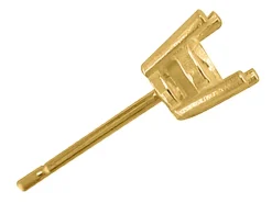 18ct Yellow Gold Round Double Gallery 4 Claw Ear Stud 25pt
