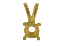 9ct Yellow Gold Round Double Gallery 4 Claw Pendant 50pt