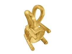 18ct Yellow Gold Round Double Gallery 4 Claw Pendant 50pt