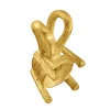 18ct Yellow Gold Round Double Gallery 4 Claw Pendant 25pt
