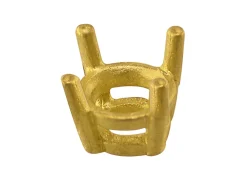 9ct Yellow Gold Round Double Gallery Collet 5mm