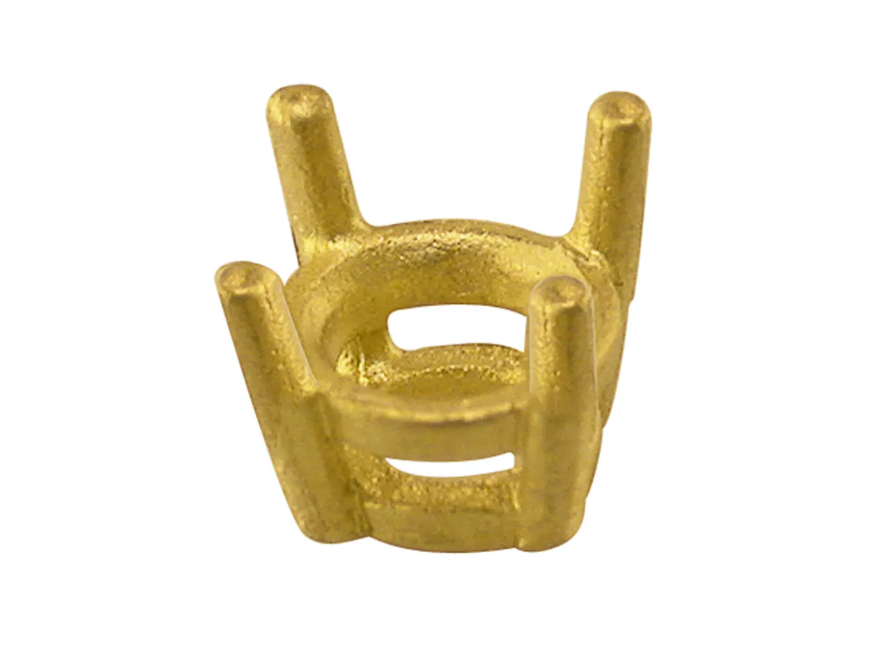18ct Yellow Gold Round Double Gallery Collet 5mm