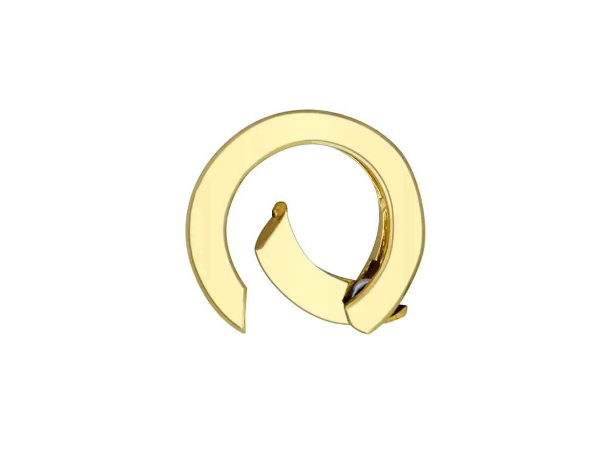 9ct Yellow Gold Round Spring Gate Clasp 12mm