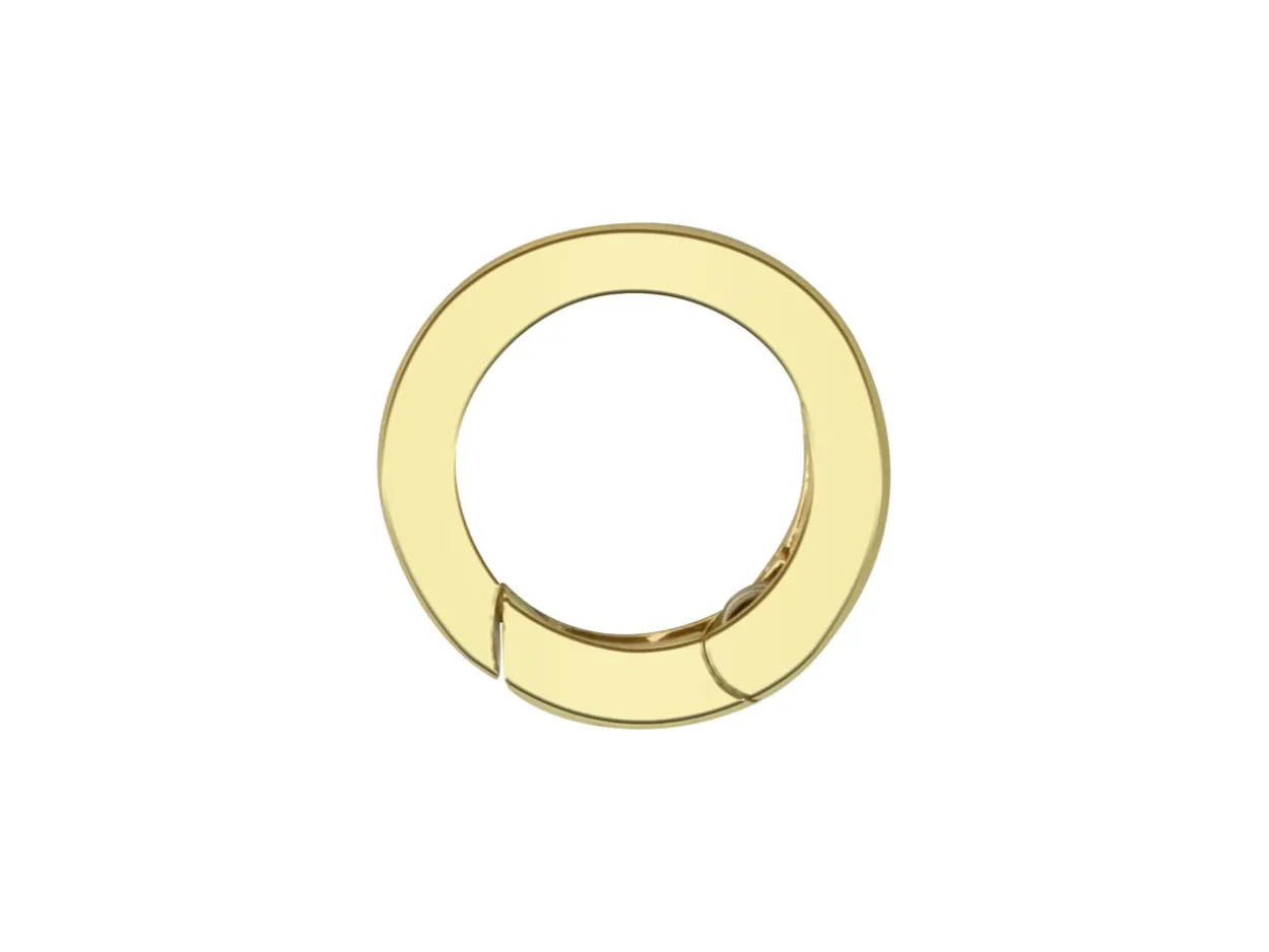 9ct Yellow Gold Round Spring Gate Clasp 12mm