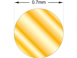 9ct Yellow Gold Round Wire 0.70mm Half Hard, 100% Recycled Gold