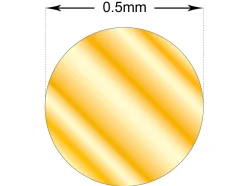 18ct Yellow Gold Round Wire 0.50mm, 100% Recycled Gold