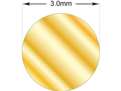 22ct Yellow Gold Round Wire 3.00mm, 100% Recycled Gold