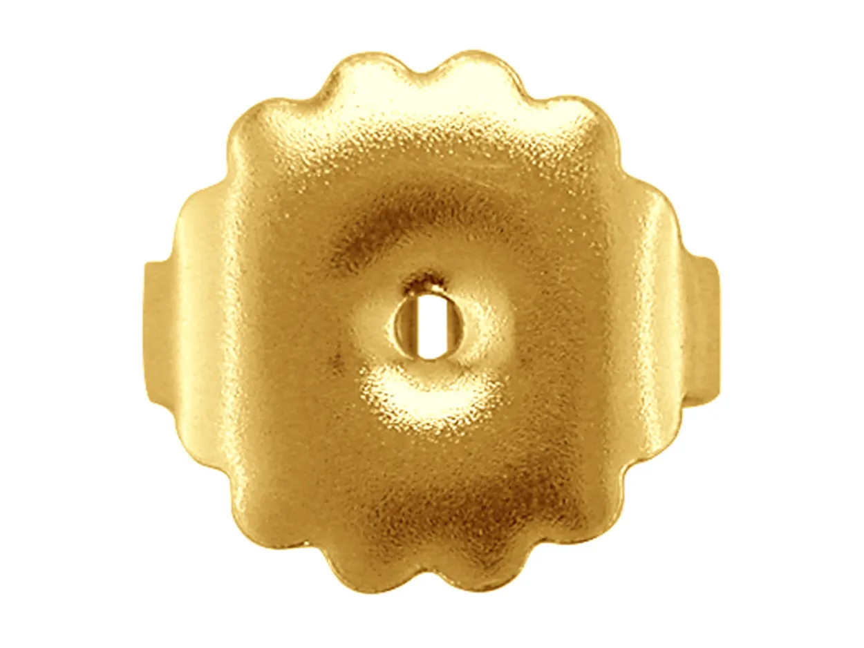 9ct Yellow Gold Scroll Extra Large With Fluted Edge