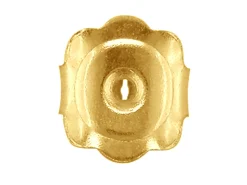 9ct Yellow Gold Scroll Large With Fluted Edge, 100% Recycled Gold