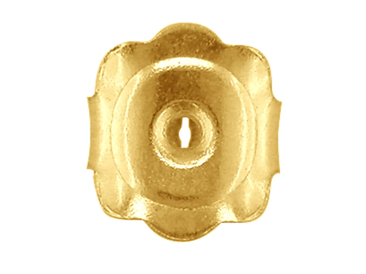 9ct Yellow Gold Scroll Large With Fluted Edge, 100% Recycled Gold