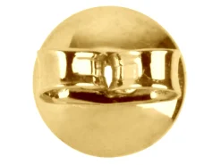 18ct Yellow Gold Scroll On 8mm Domed Disc
