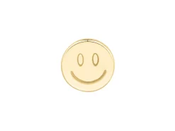 9ct Yellow Gold Smiley Face Labret Tube 3mm