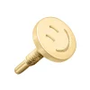 9ct Yellow Gold Smiley Face Labret Post 3mm