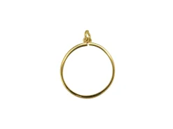 9ct Yellow Gold 1/2 Sovereign Plain Pendant Mount, 100% Recycled Gold
