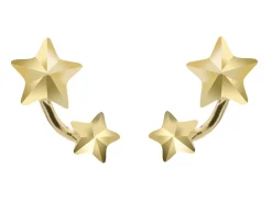 9ct Yellow Gold Starburst Design Earrings