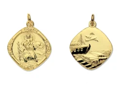 9ct Yellow Gold St. Christopher, Medium Reversible Hallmarked