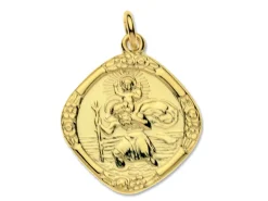 9ct Yellow Gold St. Christopher, Medium Reversible Hallmarked