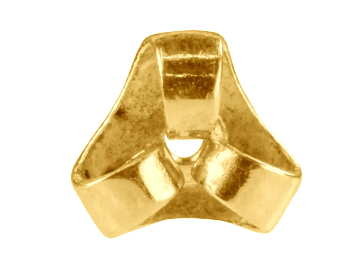 9ct Yellow Gold Support Scroll 5mm Triangular Pack of 2