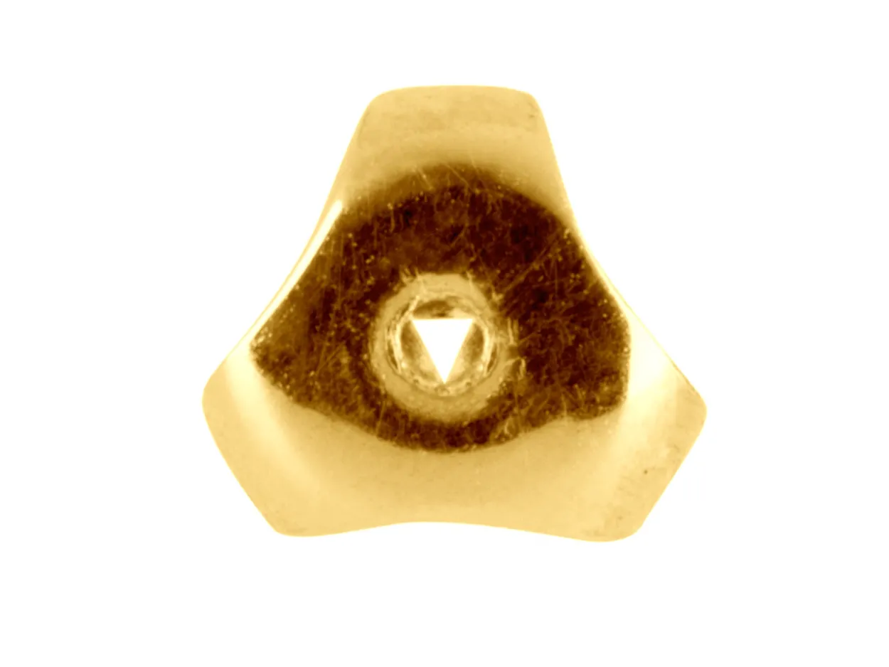 9ct Yellow Gold Support Scroll 5mm Triangular Pack of 2