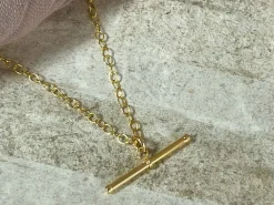 9ct Yellow Gold T-bar 24mm X 1.8mm